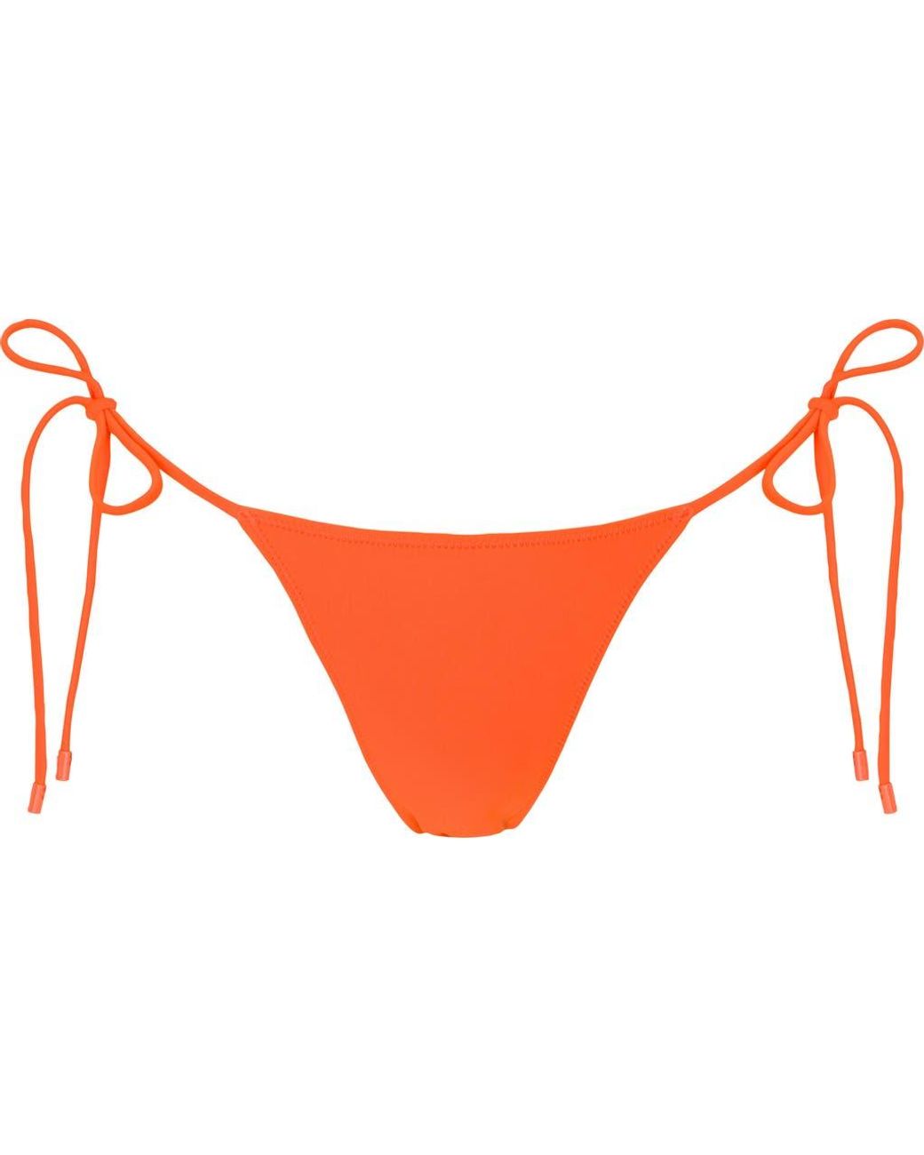 Sunkissed Orange Le Triangle Tie Side Pattern Bikini Bottom