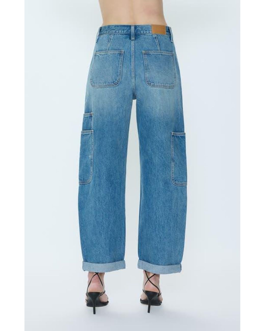 Pistola Blue Sonny Ankle Straight Leg Cargo Jeans