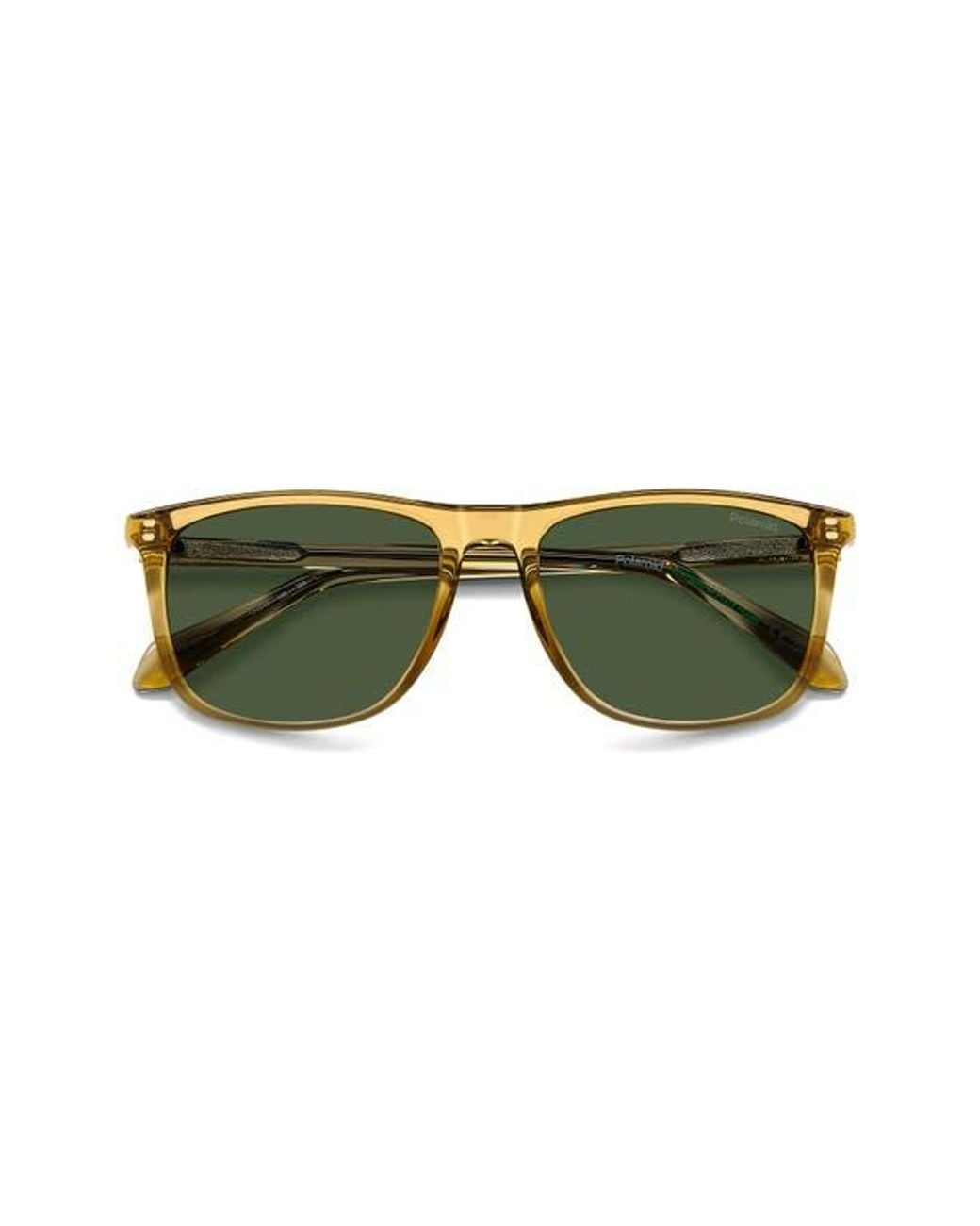 Polaroid Green 55Mm Polarized Rectangular Sunglasses for men