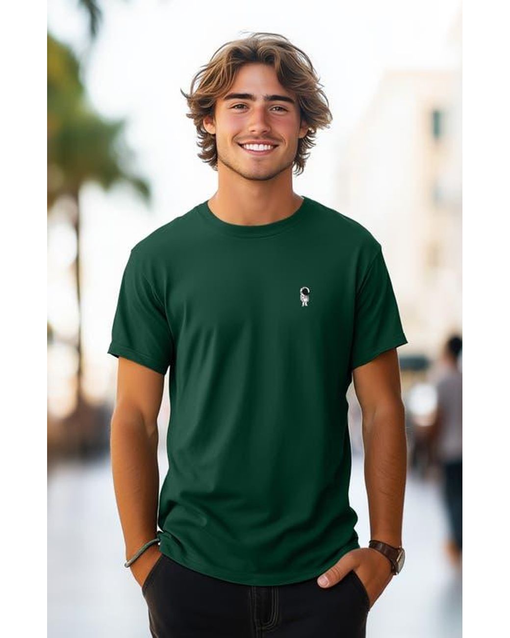 Alix Green Astronaut Tee for men