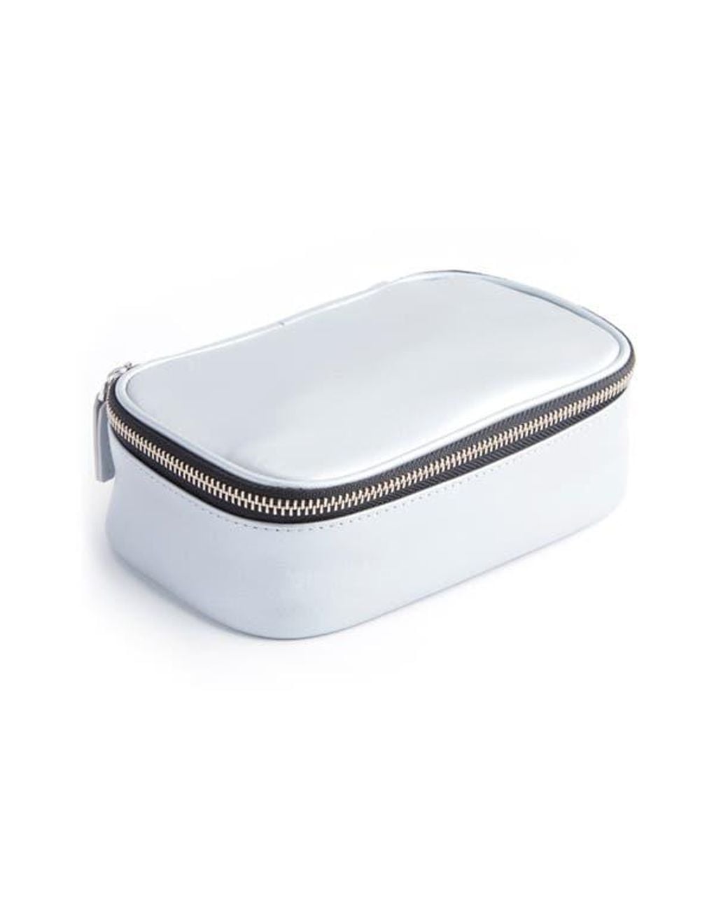 ROYCE New York White Leather Tech Accessory Case