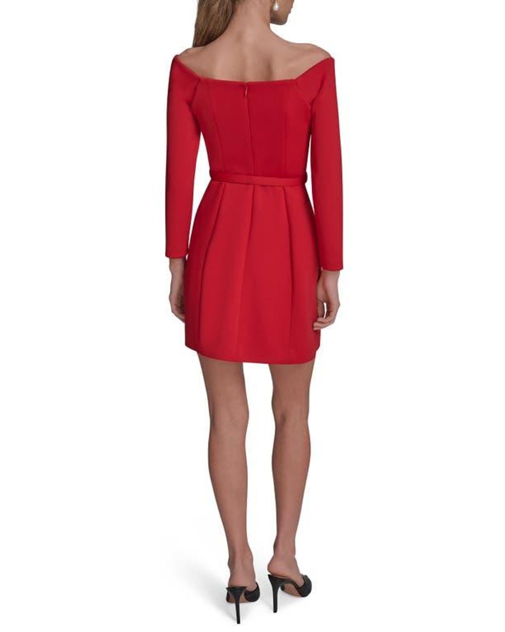strapless open back dress One Shoulder Mini Dress  BCBGMAXAZRIA