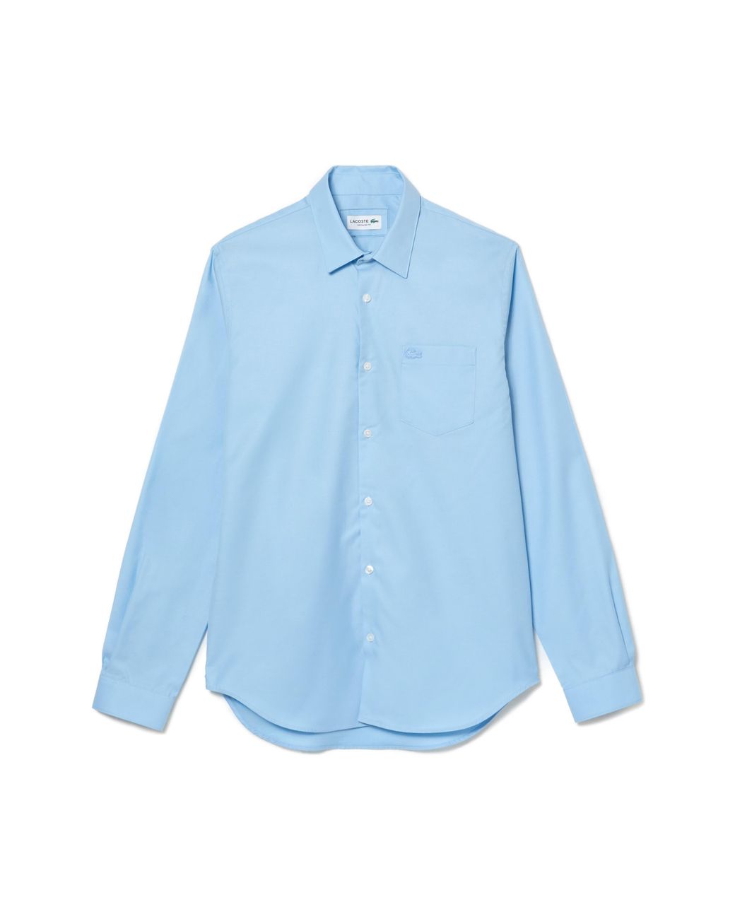 Lacoste Blue Regular Fit Solid Poplin Button-Up Shirt for men