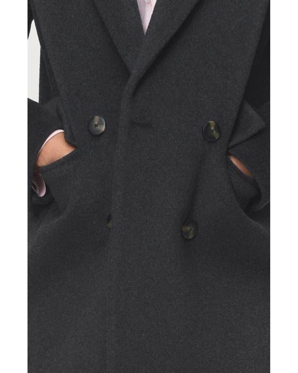 Mango Blue Double Breasted Coat