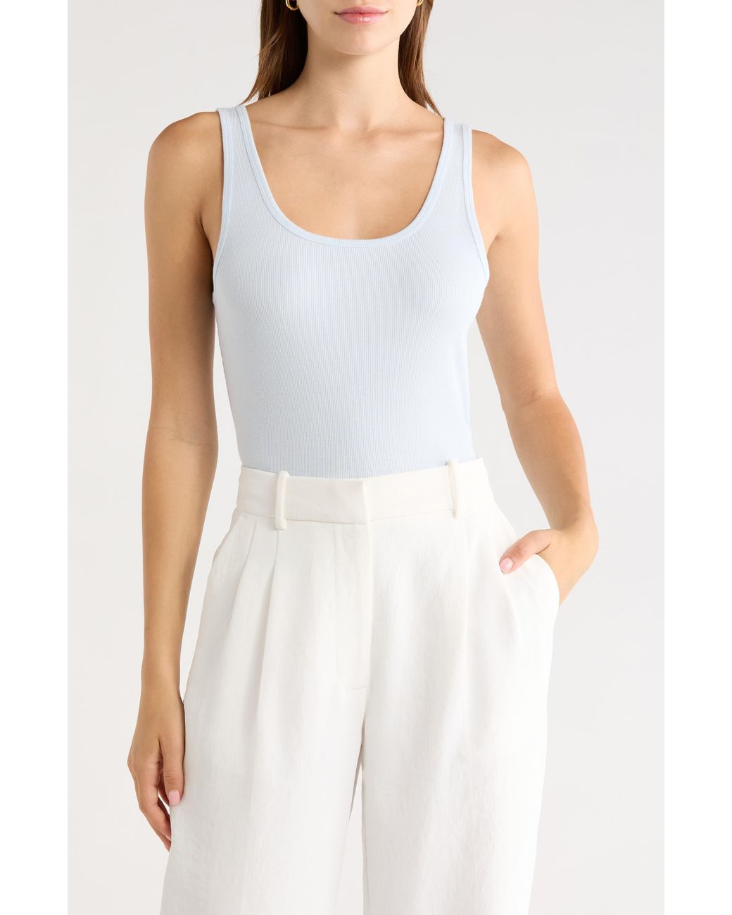 Open Edit White Rib Tank
