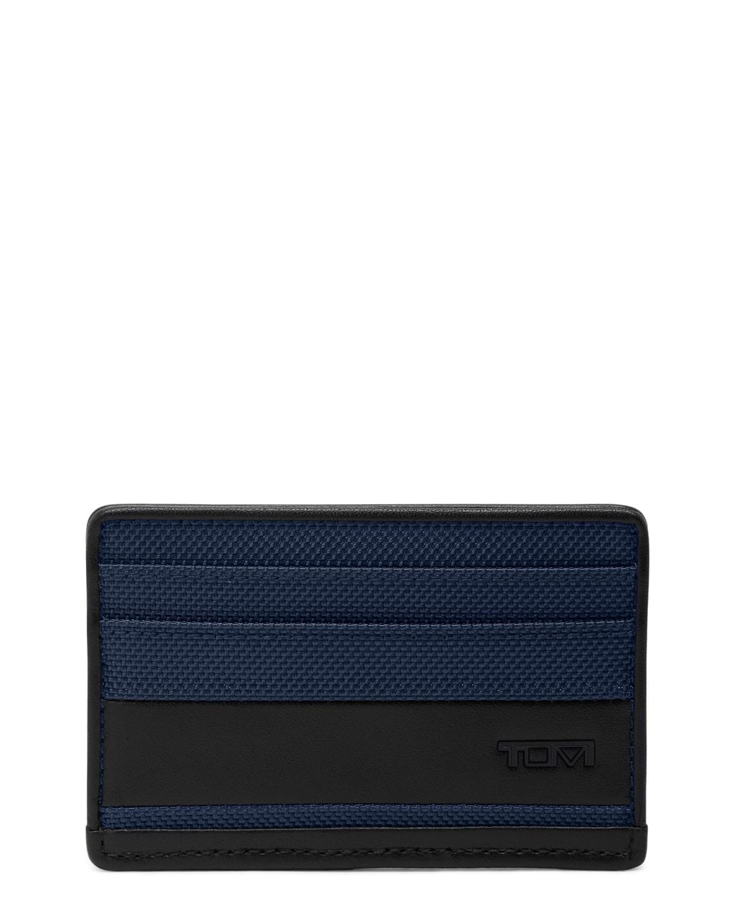 Tumi Blue Alpha Slim Nylon Card Case for men