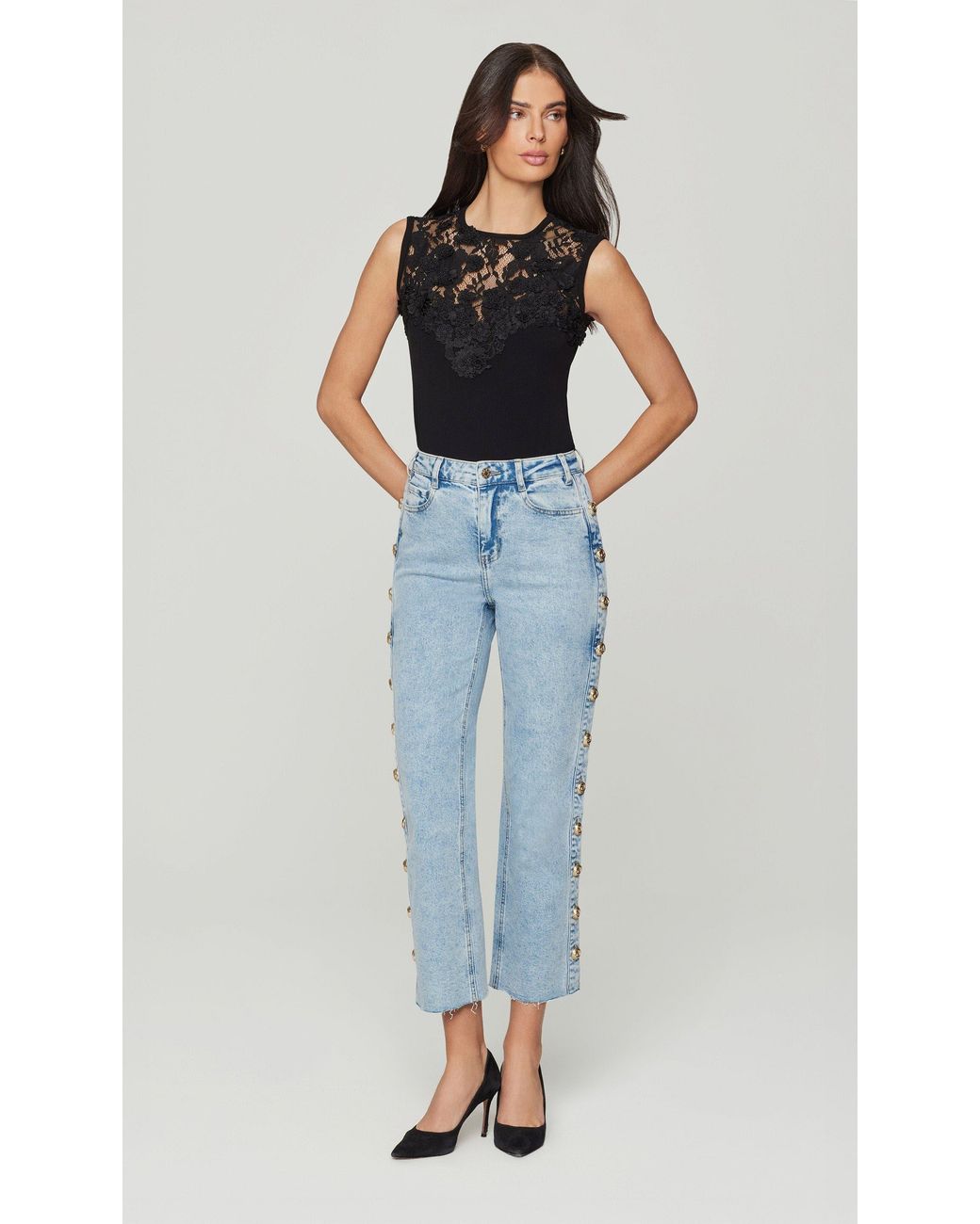 Generation Love Blue Stephen Knot Button Jeans