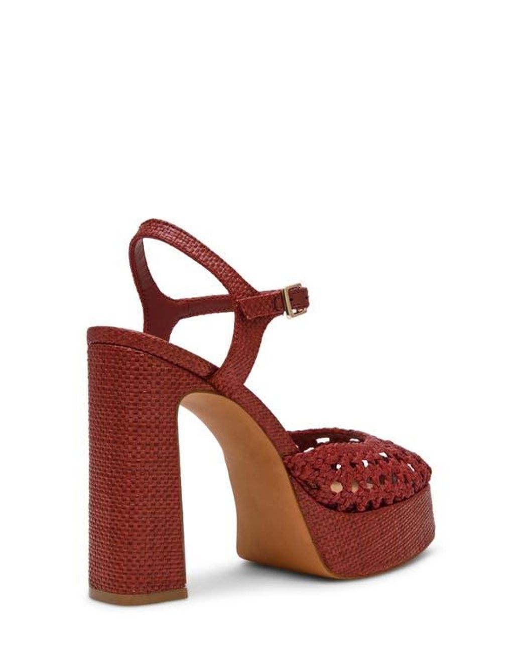 Steve Madden Red Lexie Ankle Strap Platform Pump