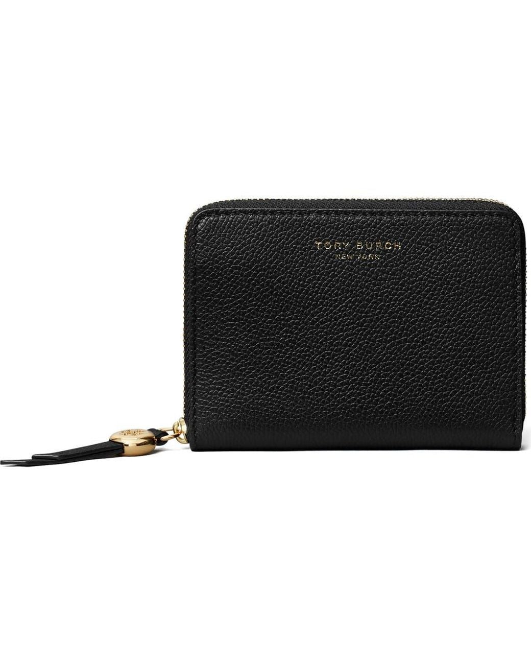 Tory Burch Black Medium Zip Around Wallet