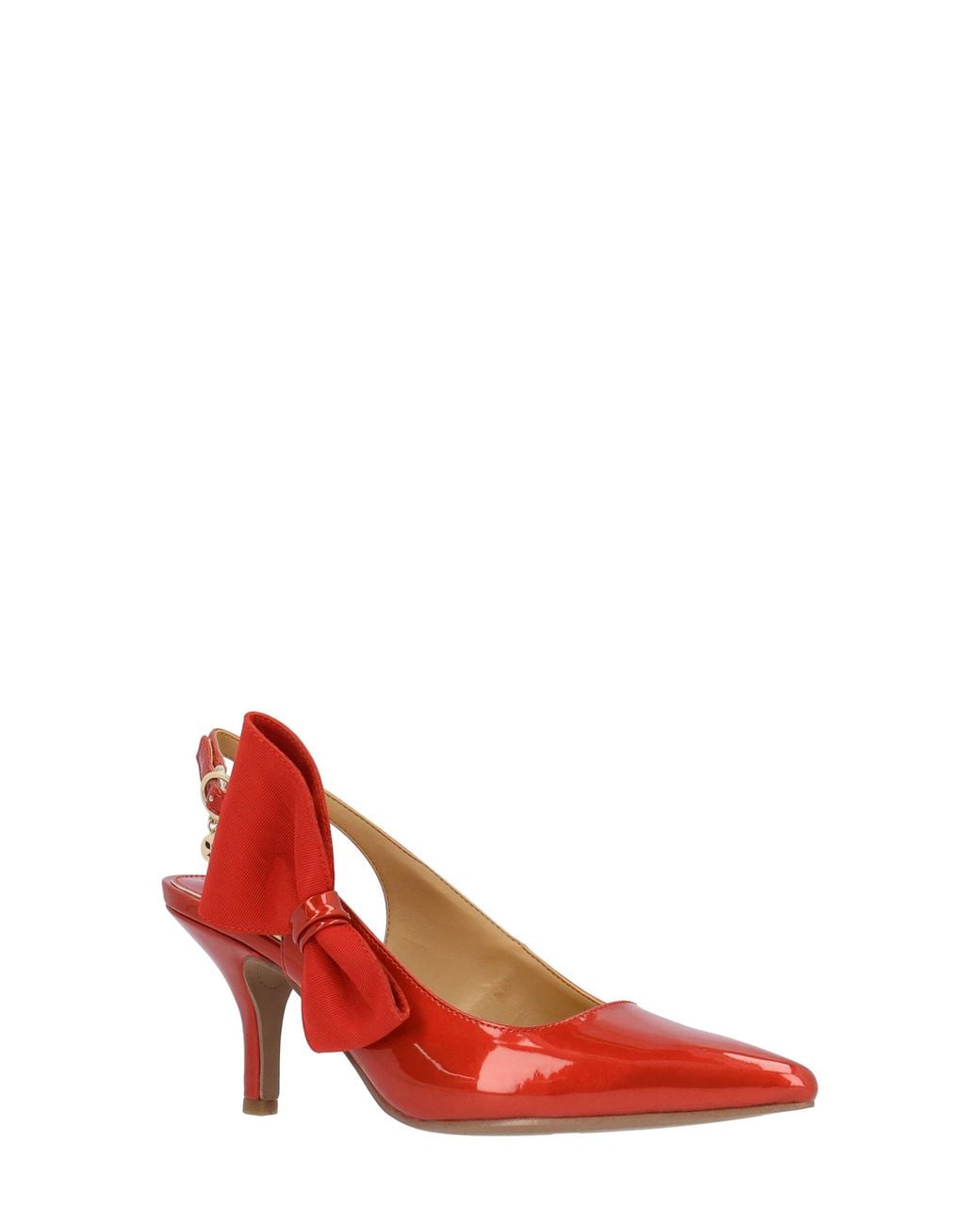 J. Reneé Red Rowin Slingback Pointed Toe Pump