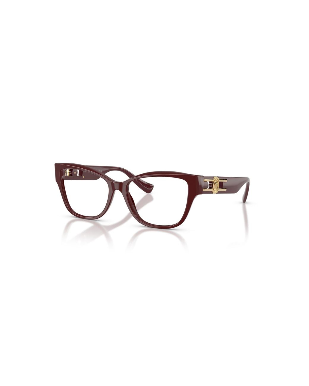 Versace Brown 54Mm Rectangle Optical Glasses