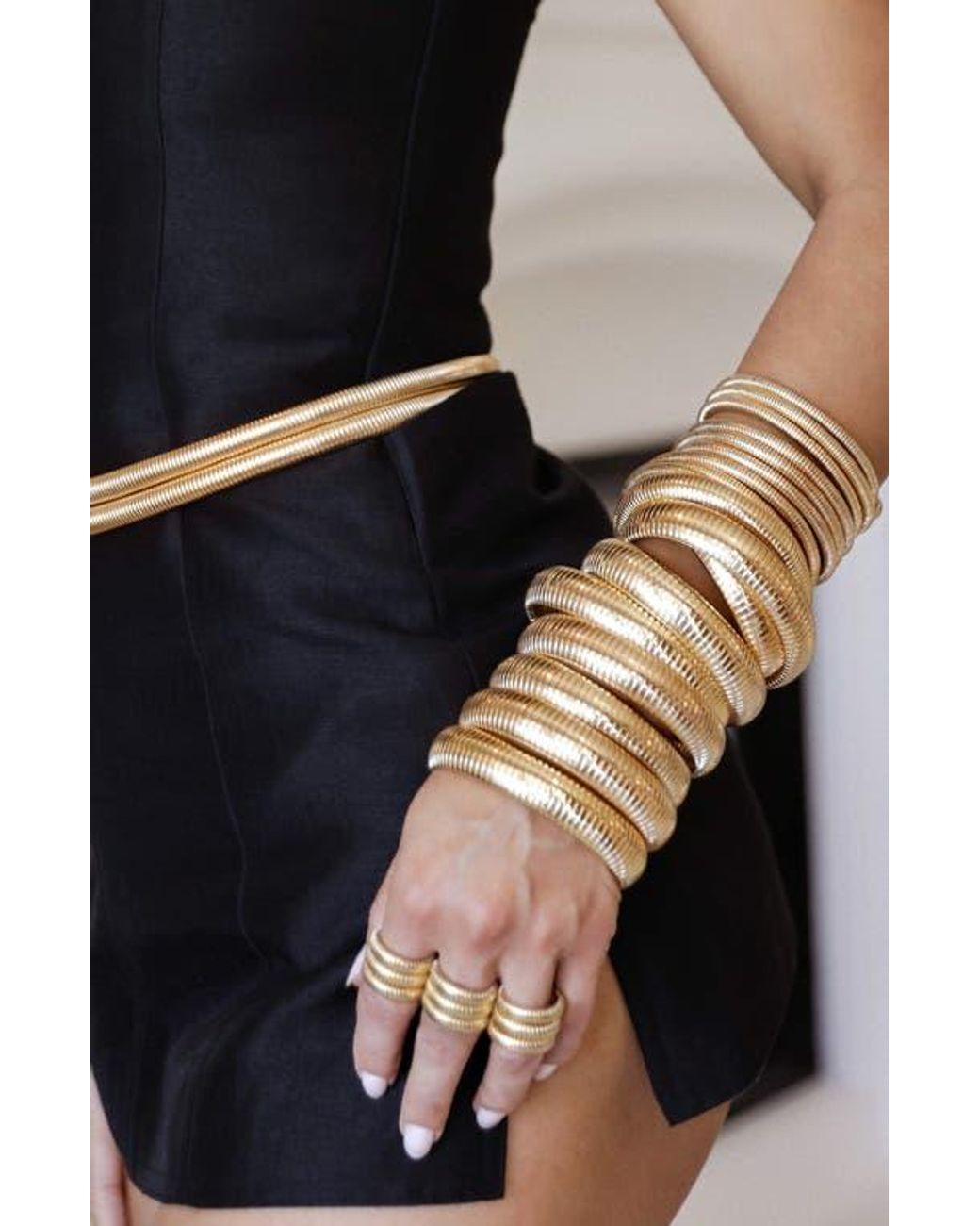 Ettika Metallic Flex Ring