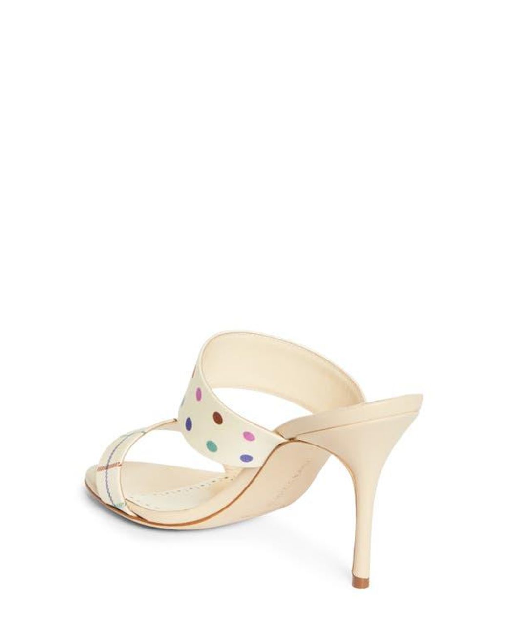 Manolo Blahnik White Ralotapla Slide Sandal