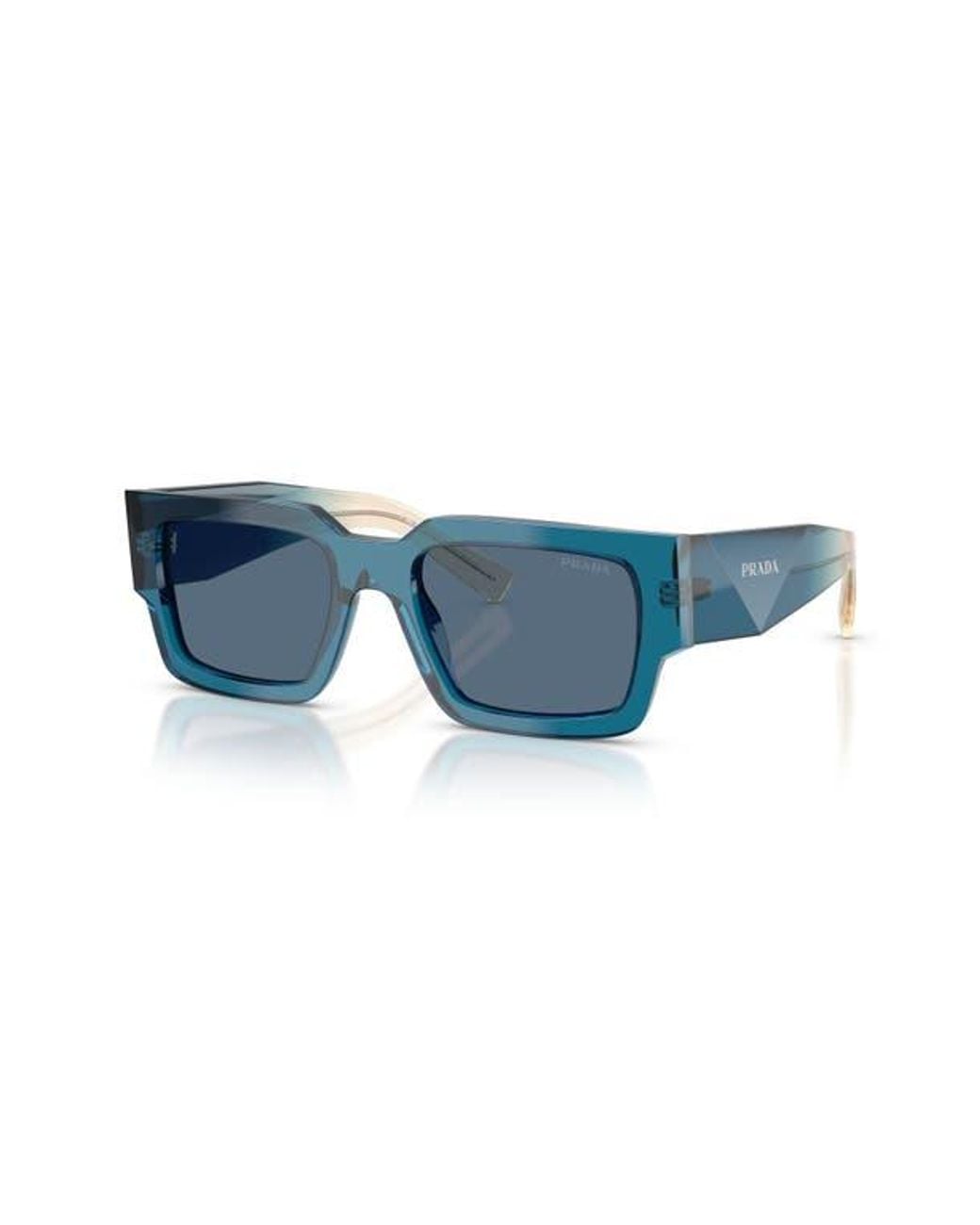 Prada Blue 54Mm Rectangular Sunglasses for men