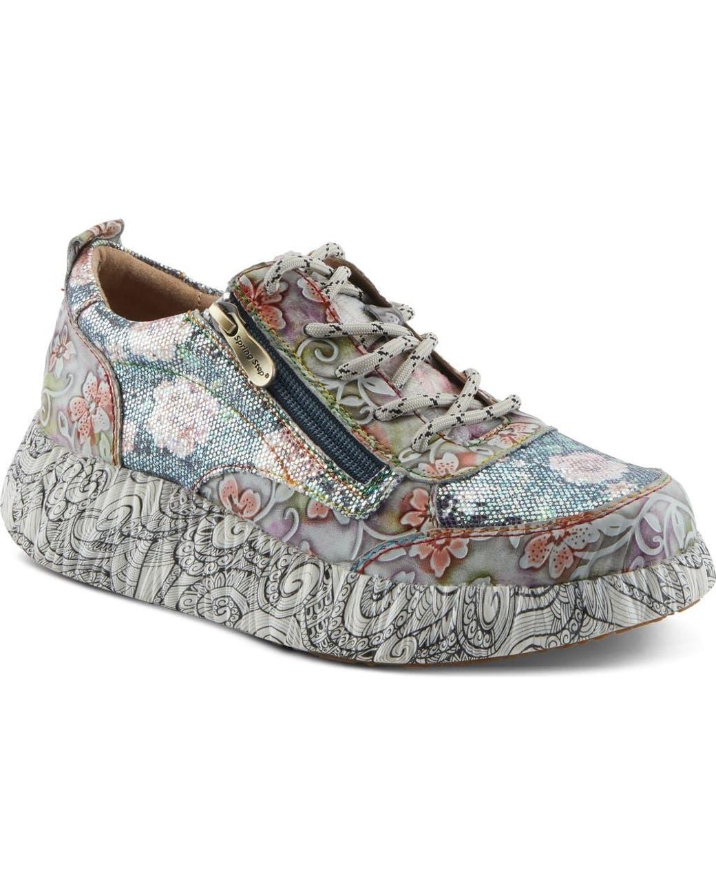 Spring Step Gray Motion Platform Sneaker