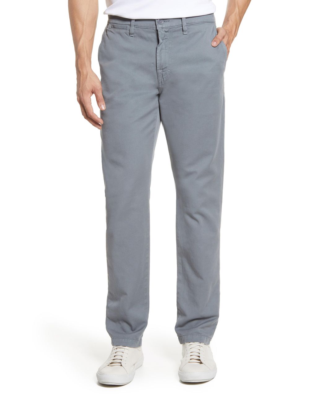 7 For All Mankind Cotton 7 For All Mankind Go-to Chino Pants in Gray ...