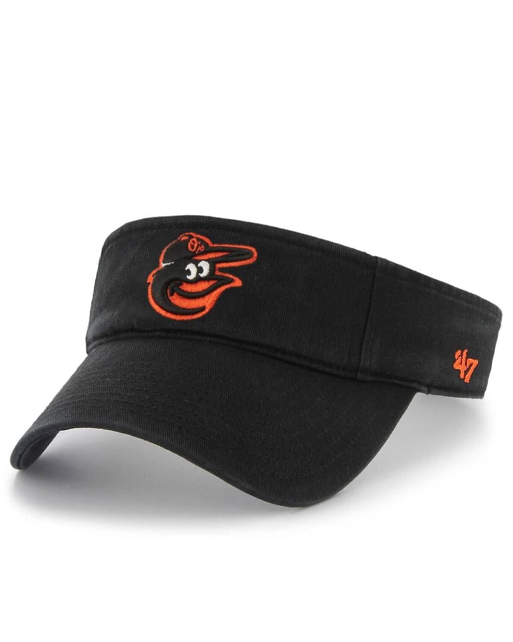 '47 Black Baltimore Orioles Clean Up Adjustable Visor for men