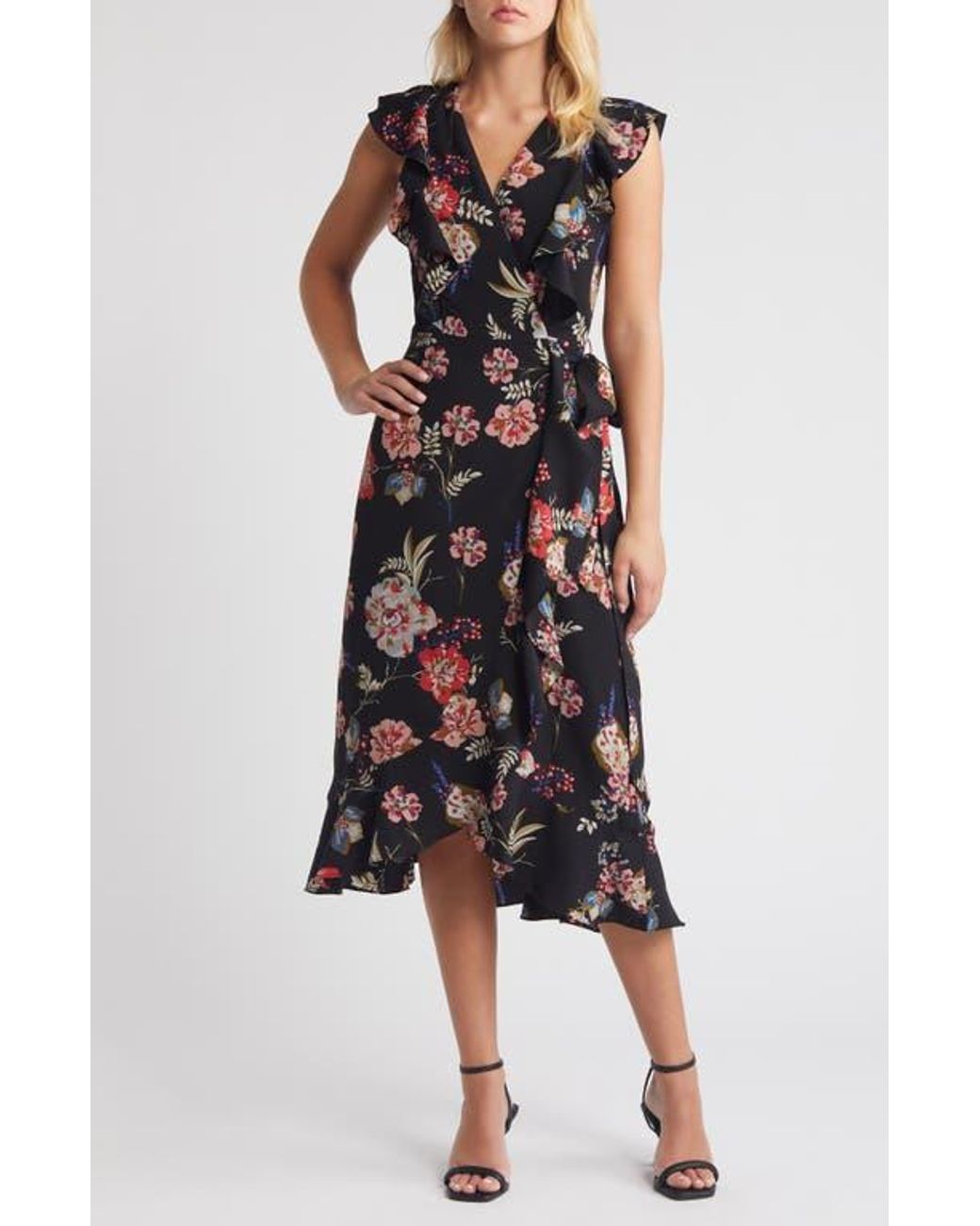 Chelsea28 ruffle wrap dress sales