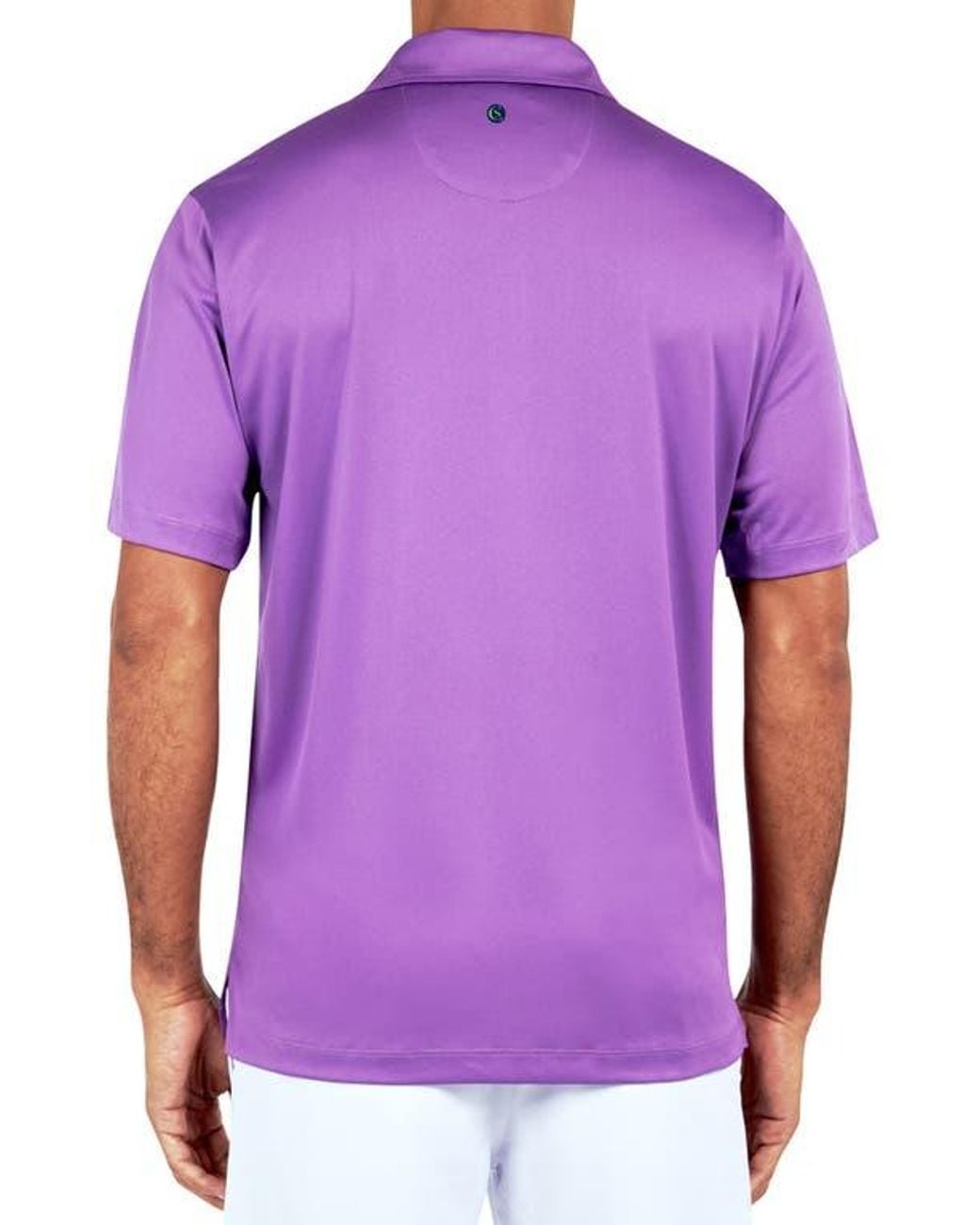 Con.struct Purple Regular Fit Solid Recycled Performance Golf Polo for men