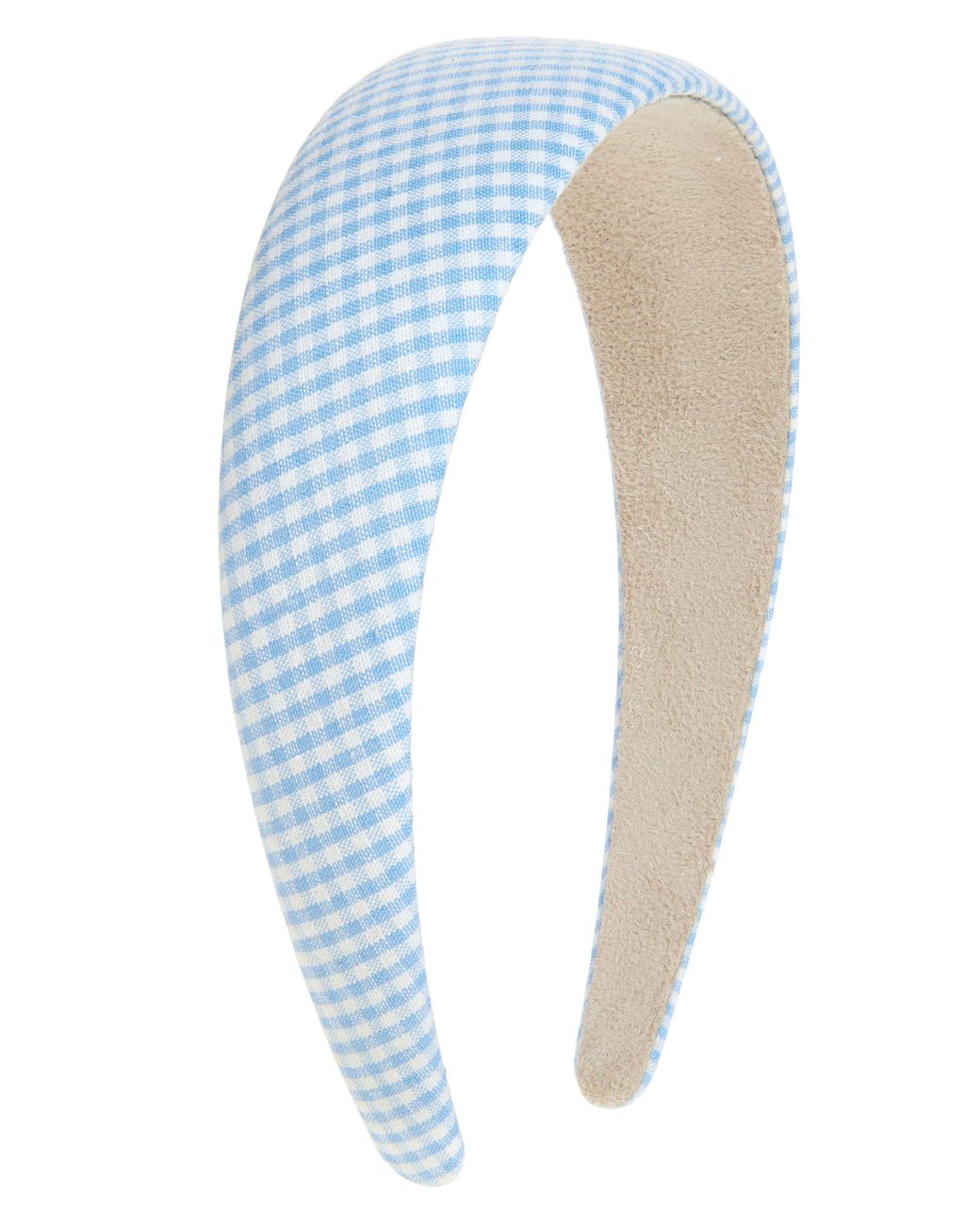Tasha Blue Padded Plaid Headband