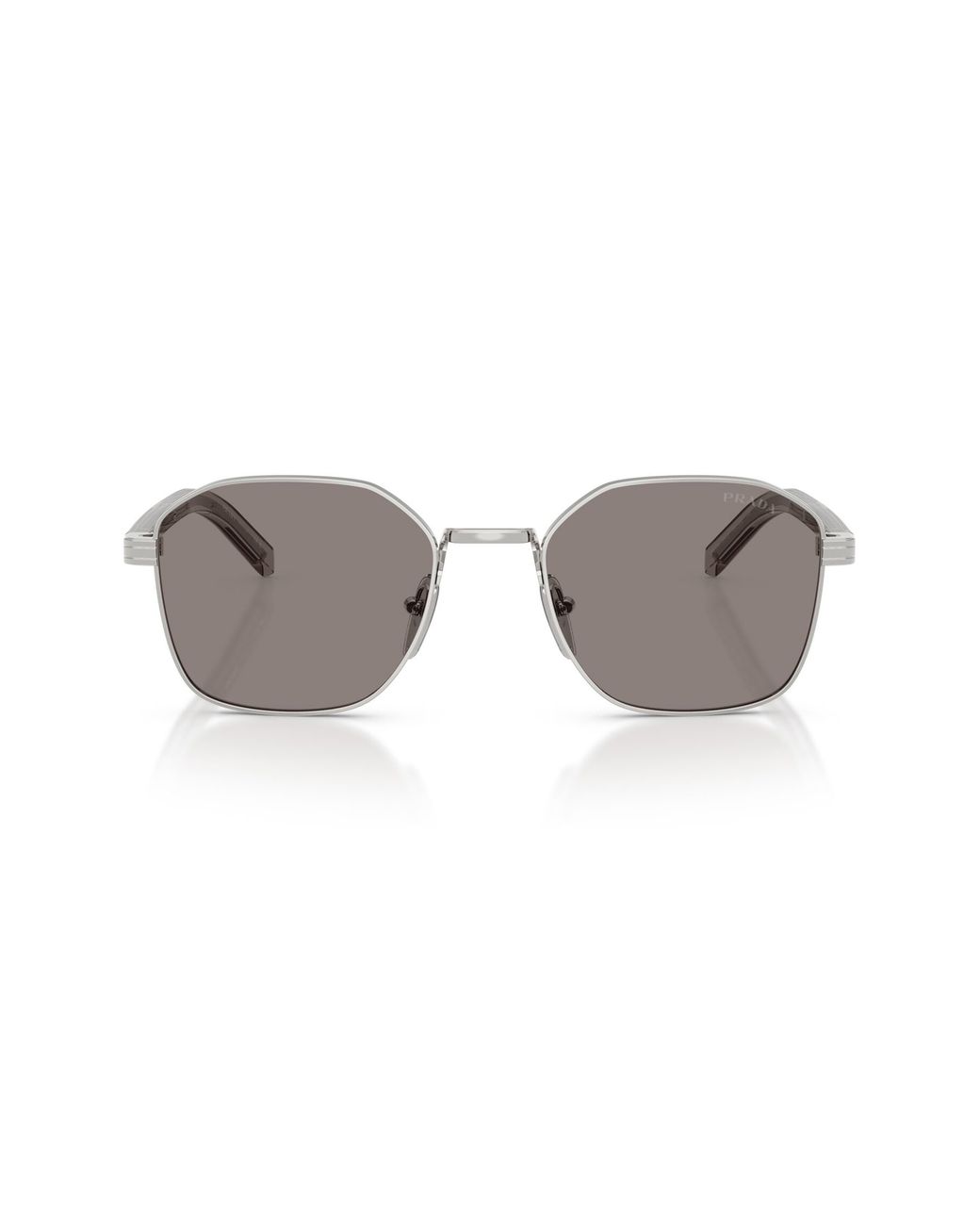 Prada Gray 53Mm Square Sunglasses for men
