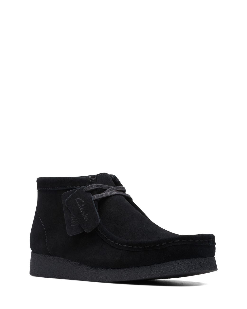 Clarks Black Wallabee Suede Boot for men