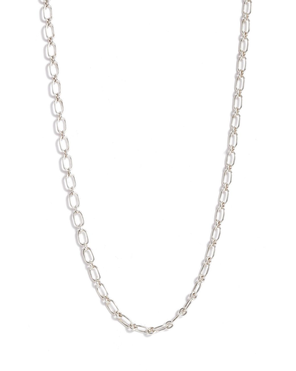 Anzie White Rectangle Link Chain Necklace