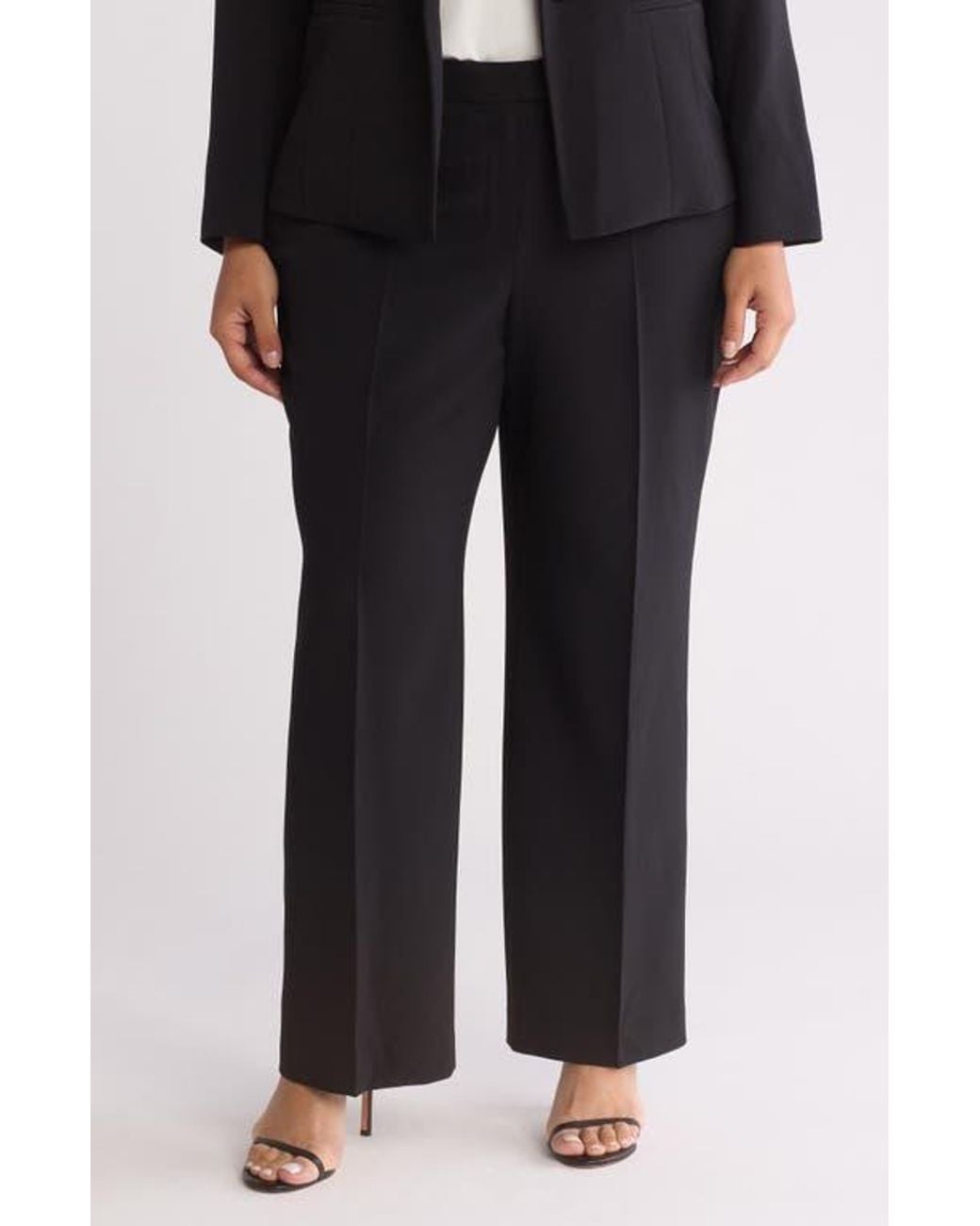 Kasper Black Tab Front Trouser Pants