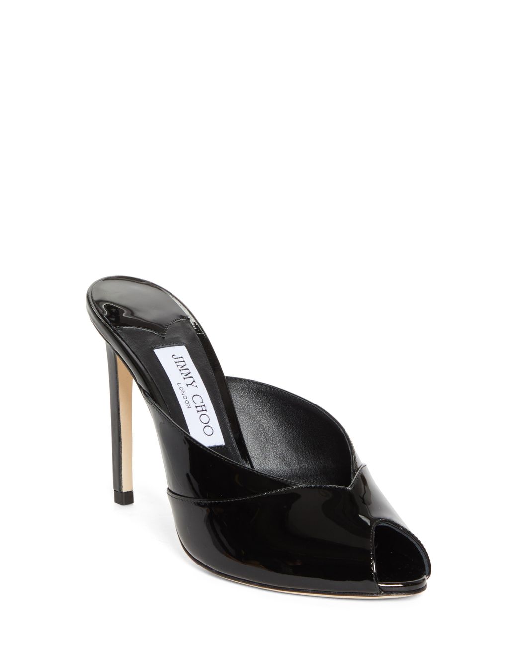 Jimmy Choo Black Brigitte Peep Toe Mule