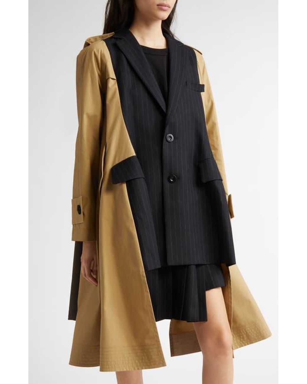 sacai21SS/COTTON GABARDINE TRENCH SKIRT