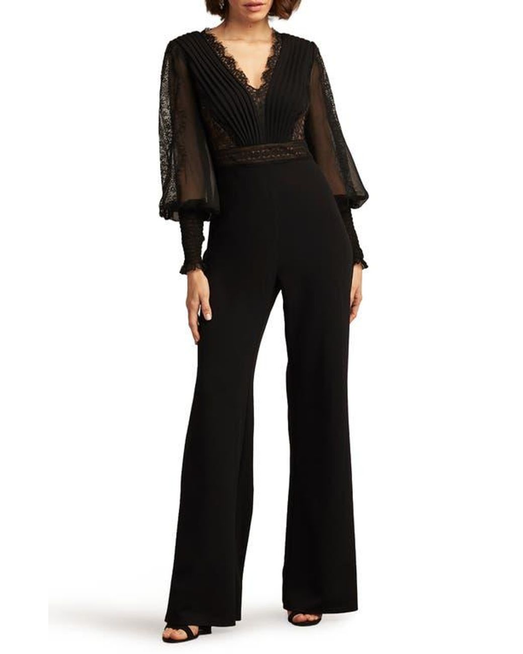 新作 Tadashi shoji パーティードレス SULLIVAN BISHOP JUMPSUIT Lucas Twist-Front Jumpsuit IVORY | Tadashi Shoji