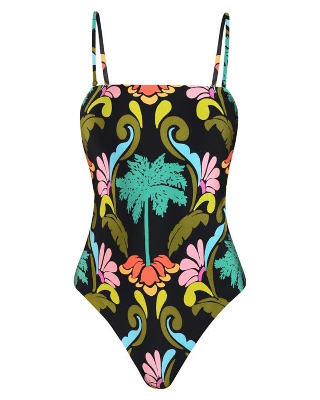 bandeau swimsuit one piece Sunshine 79 Mirage Bandeau OnePiece Swimsuit in Green Lyst