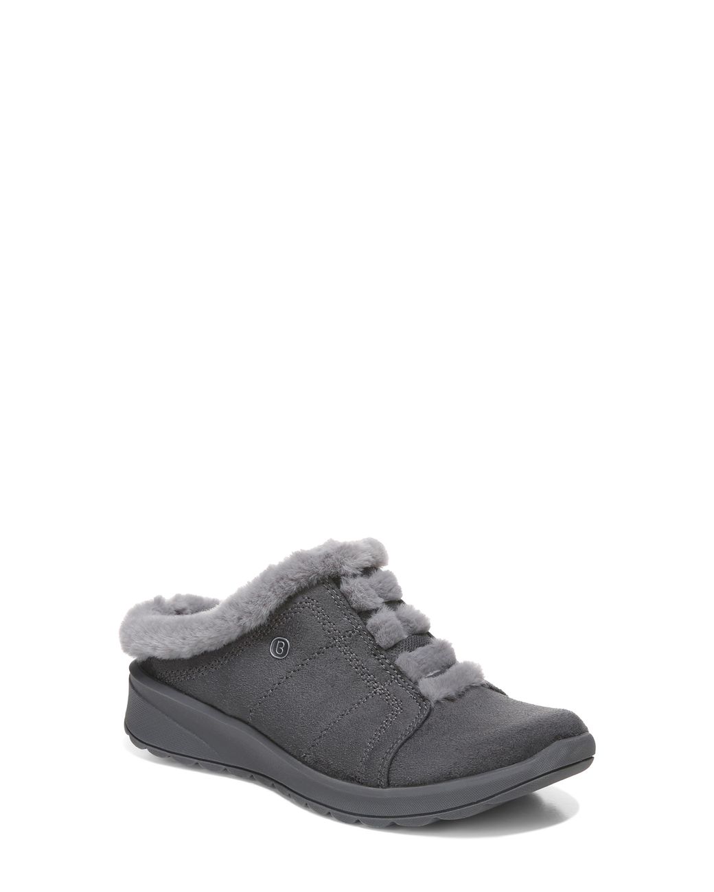 bzees golden fur trim washable slip on sneakers