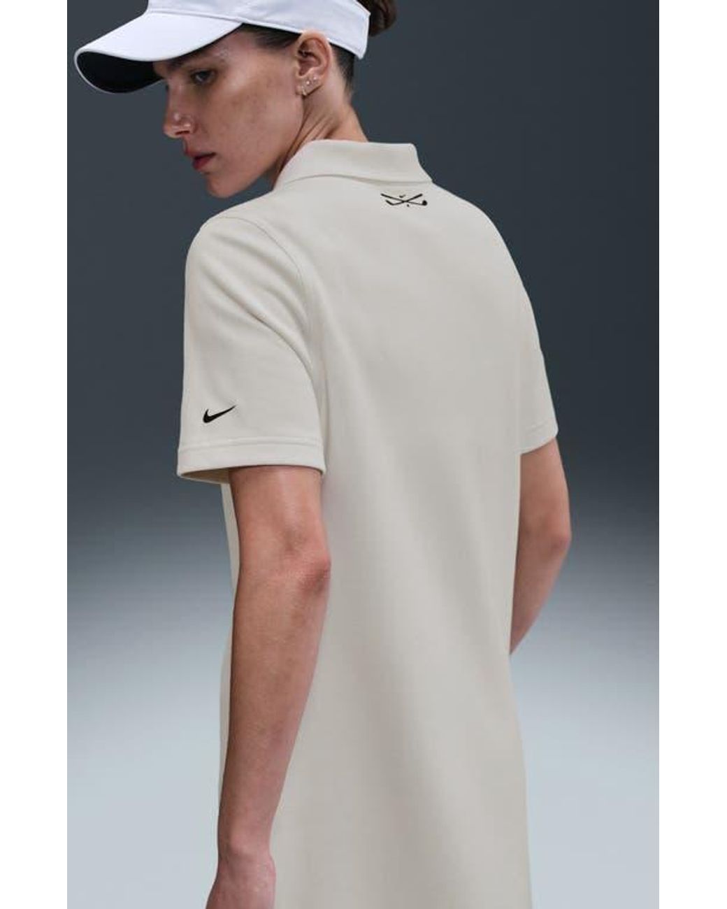 Nike Dri-Fit Polo Golf Dress in White | Lyst
