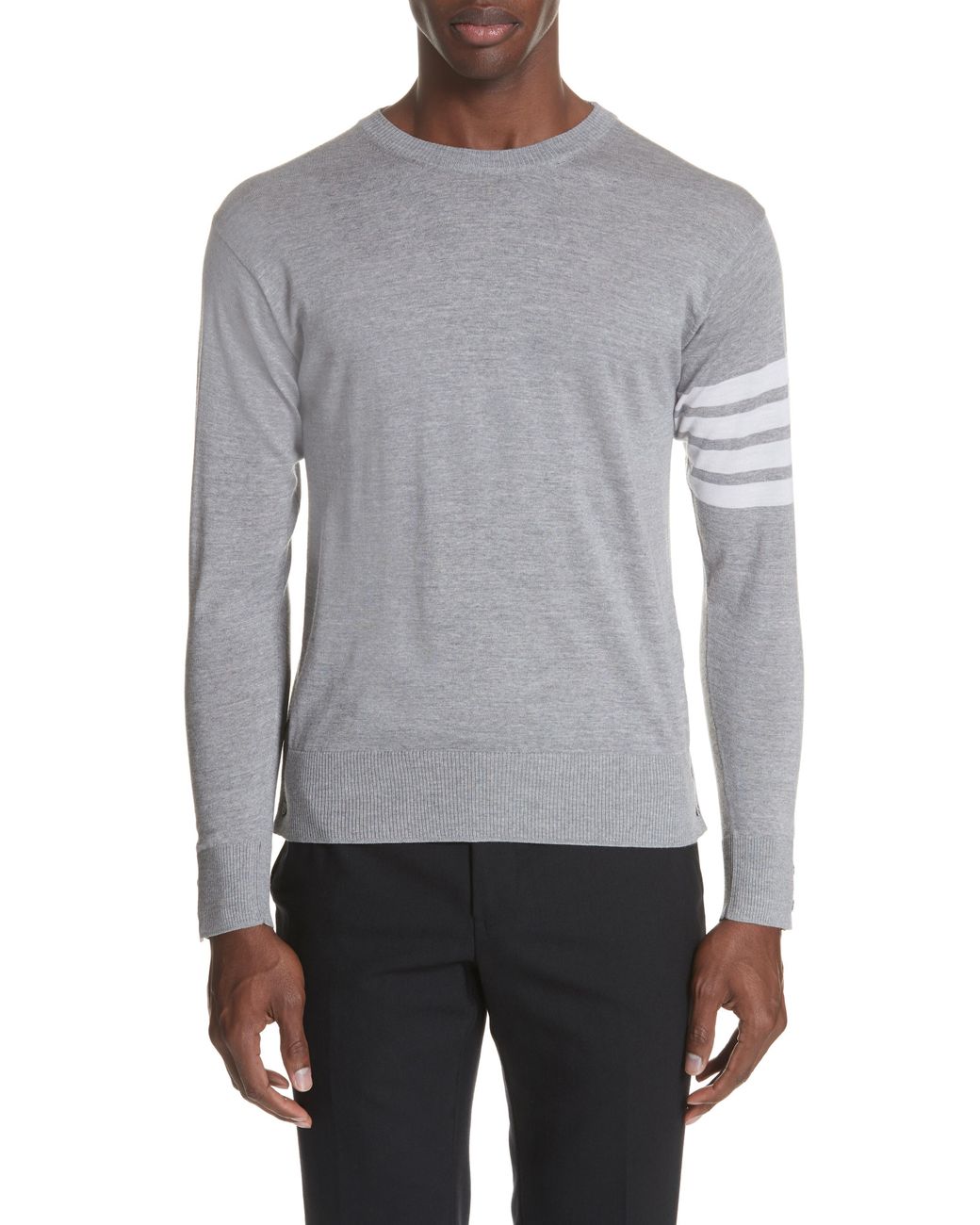 Thom Browne Gray Merino Wool Pullover for men
