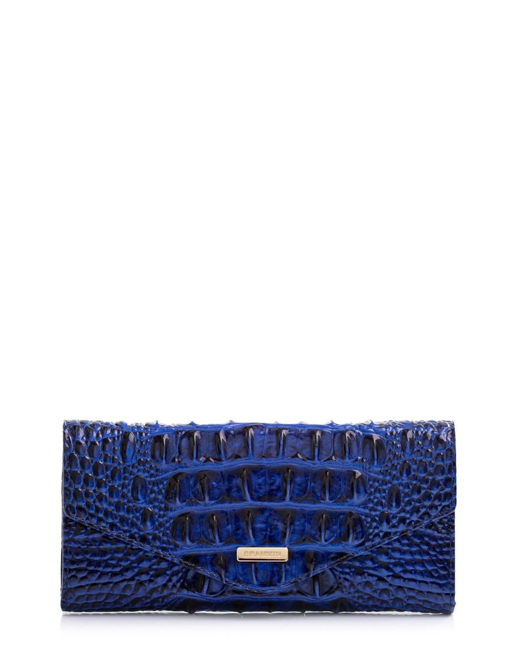 Brahmin Veronica Melbourne Croc Embossed Leather Envelope Wallet in