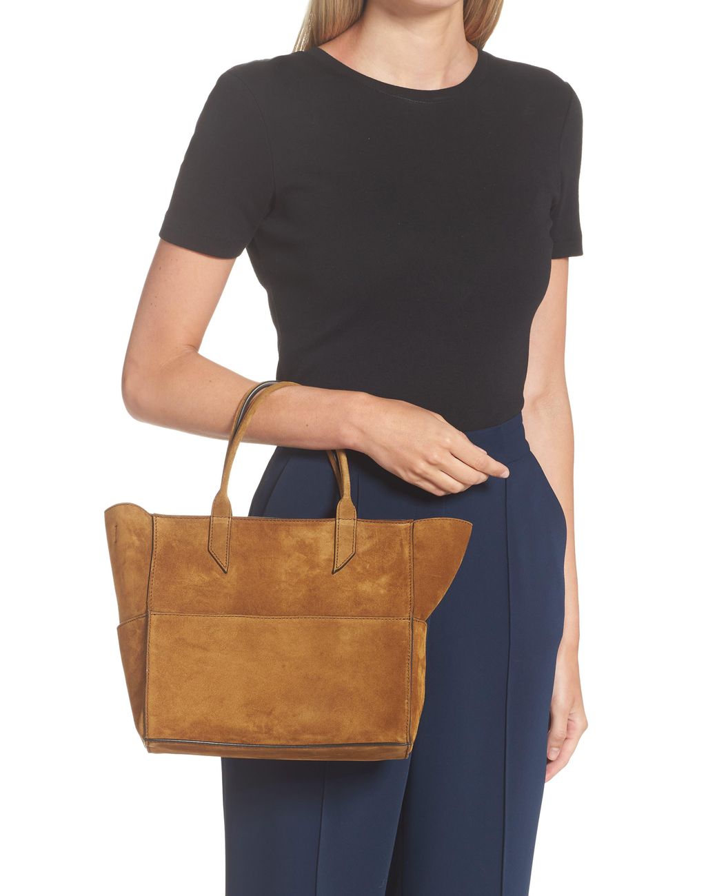 MÉTIER Incognito Cabas suede tote