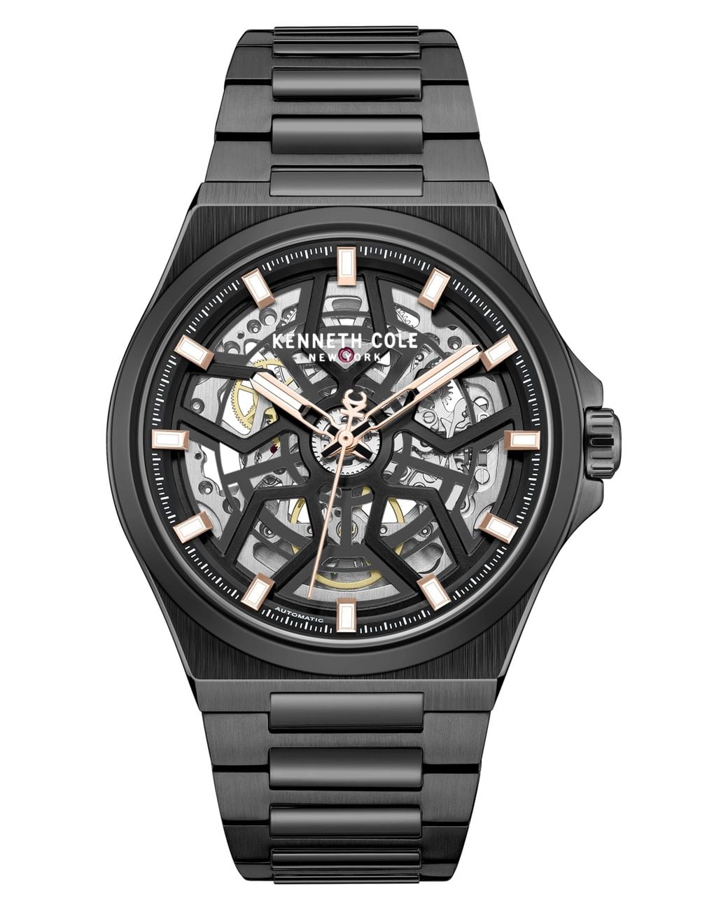 Kenneth Cole Black Automatic Bracelet Watch, 43.5Mm for men