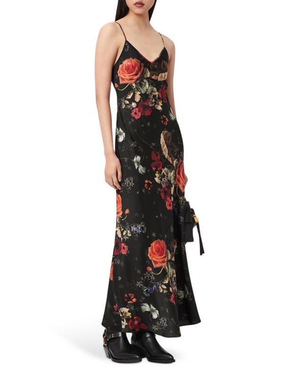 AllSaints Bryony Dress in Black | Lyst