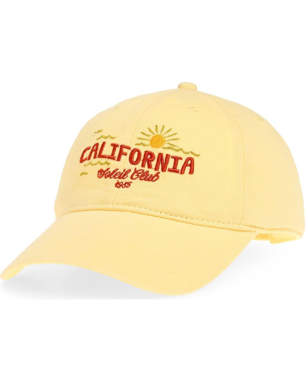 Treasure & Bond Yellow Embroidered Baseball Cap