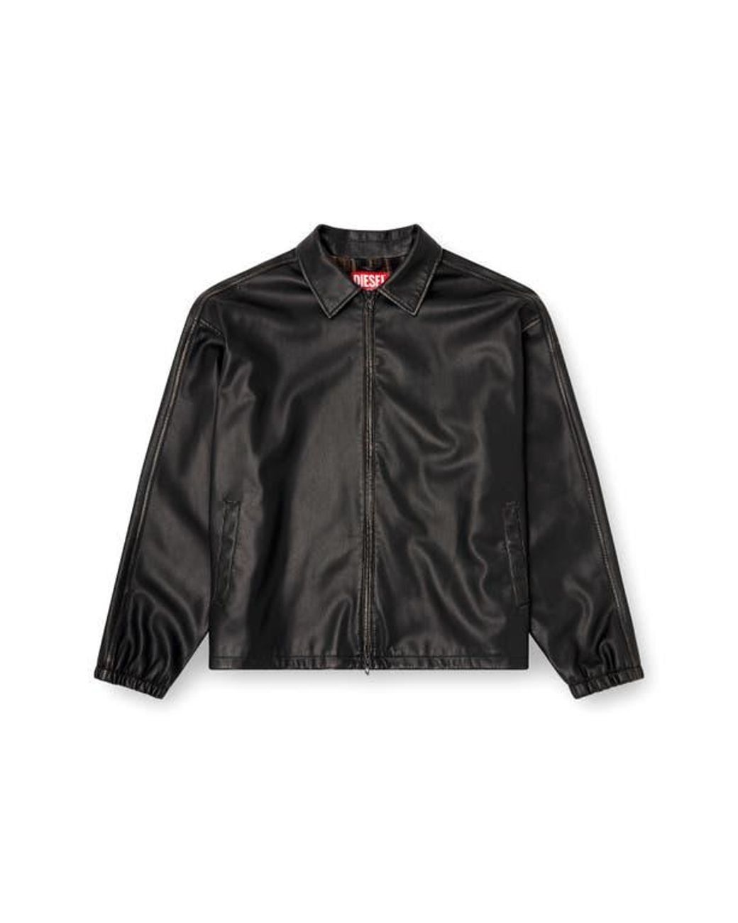 DIESEL J-Ake Oversize Faux Leather Jacket in Black for Men | Lyst