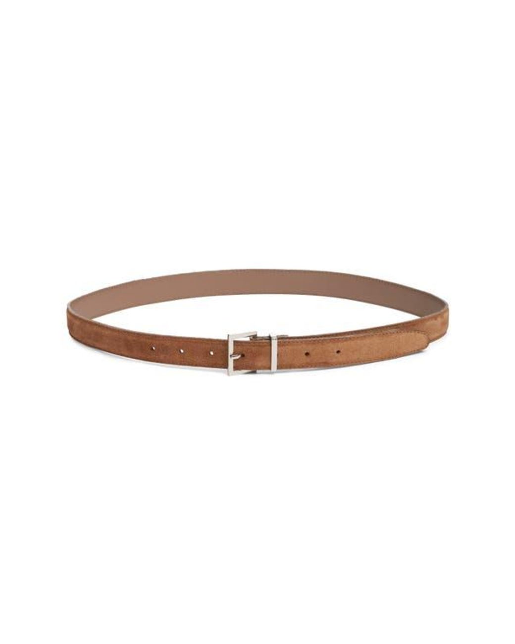 FRAME White Square Suede Belt