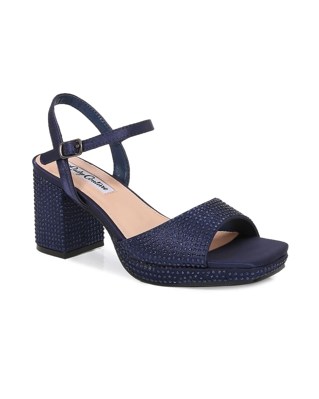 Lady Couture Blue Rhinestone Platform Sandal