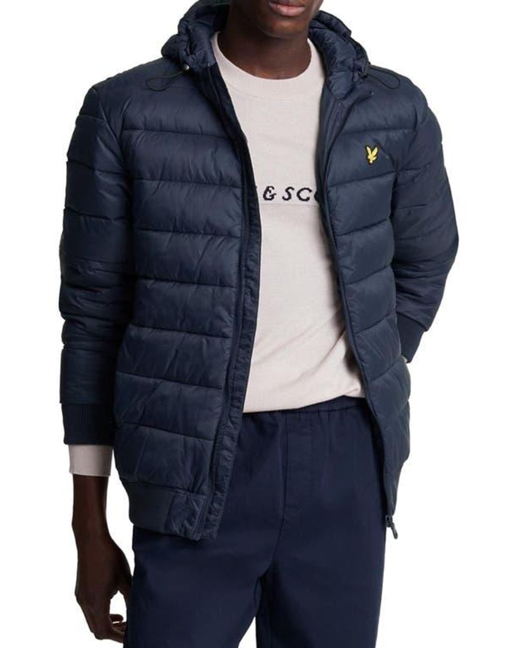Lyle & Scott Blue Puffer Jacket for men