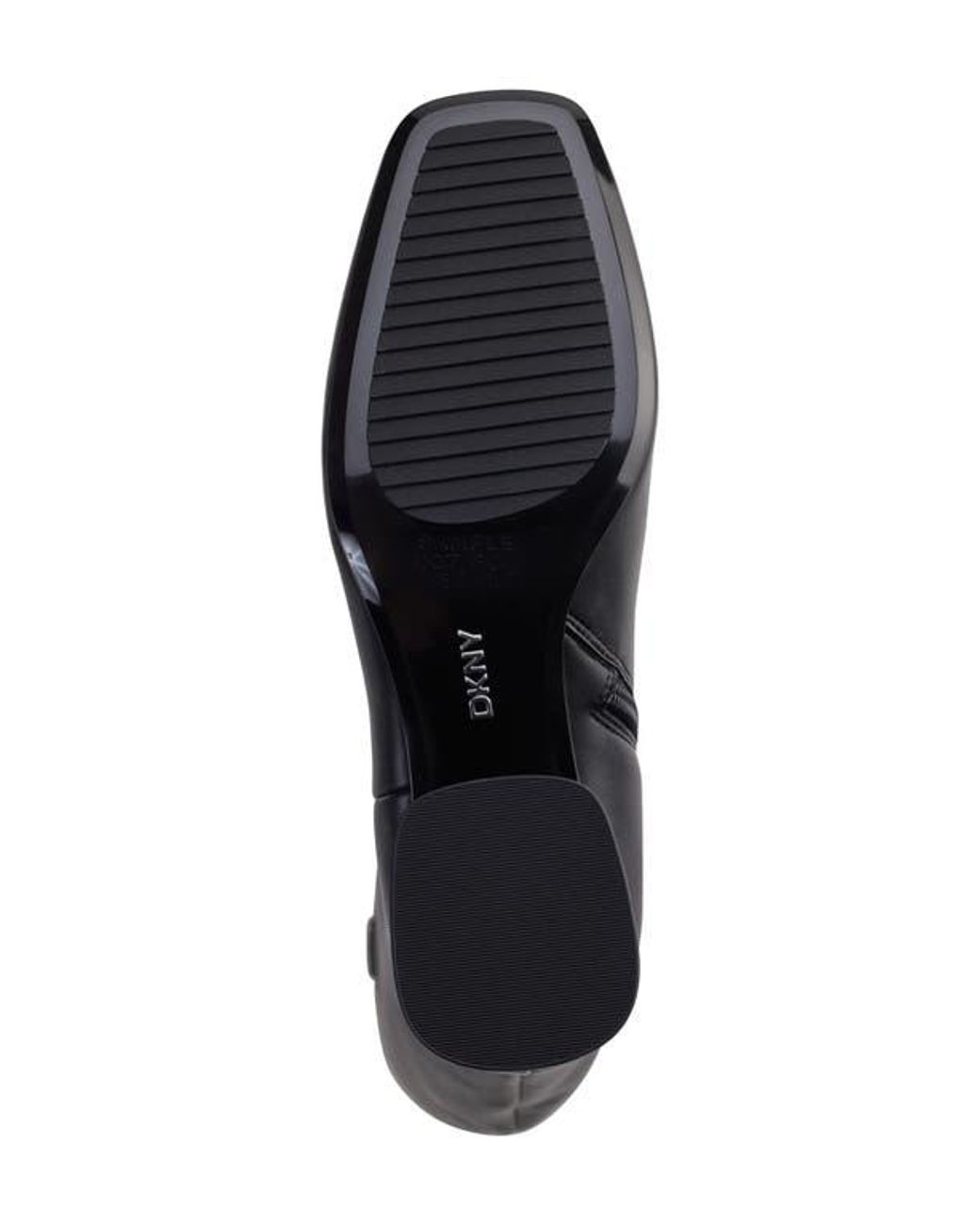 DKNY Black Knee-High Square-Toe Block Heel Boots