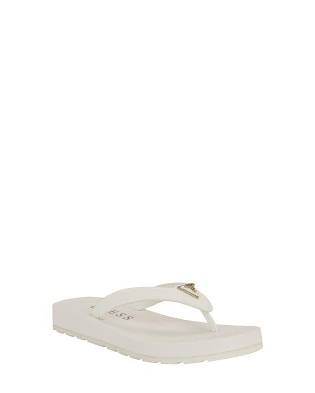 Guess White Candry Flip Flop