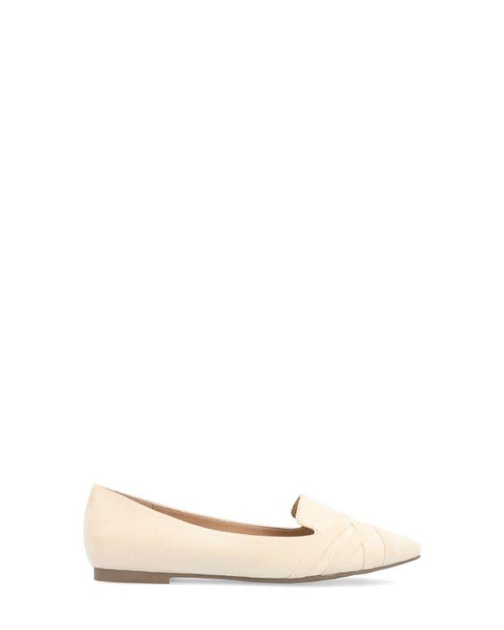 Journee Collection Natural Mindee Crisscross Toe Flat