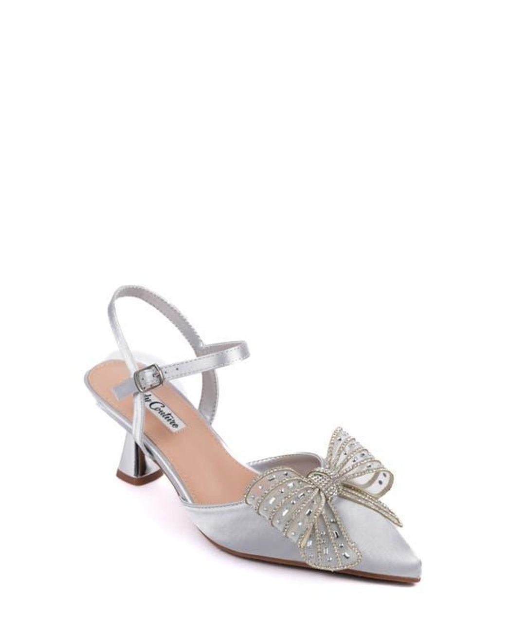 Lady Couture White Leslie Pointed Toe Pump
