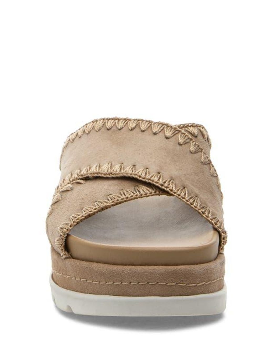 J/Slides Brown Boo Platform Slide Sandal