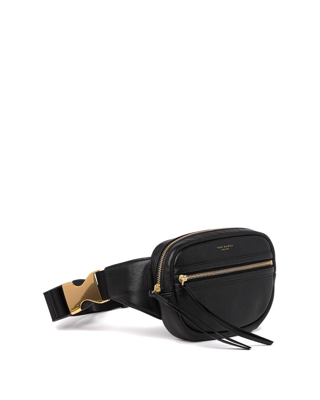 Tory Burch Perry Leather Belt Bag in Black | Lyst
